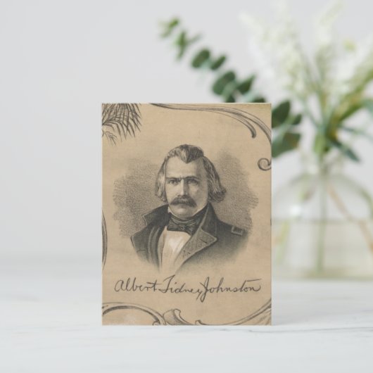 Albert Sidney Johnston Postkarte (Stehend Vorderseite)