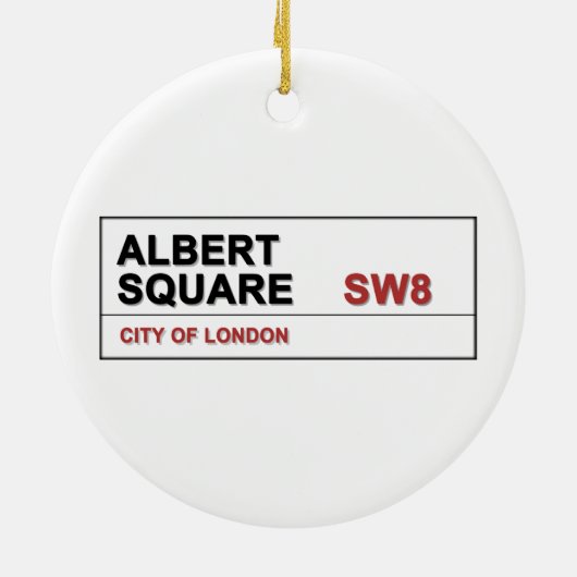 Albert Square London England Keramik Ornament (Hinten)