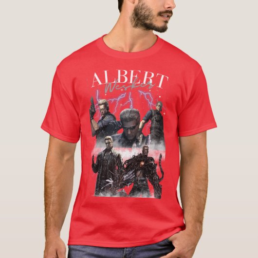 Albert Wesker Collage Resident Evil Poster Videosp T-Shirt (Vorderseite)