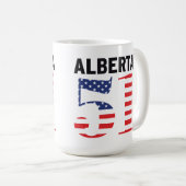 Alberta 51. American Staat WEXIT Kaffeetasse (VorderseiteRechts)