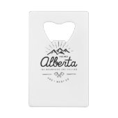 Alberta Berge rufen mich an, ich muss Monotone geh Geldbeutel Flaschenöffner (Rückseite)