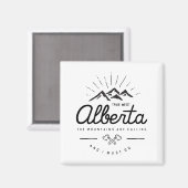 Alberta Berge rufen mich an, ich muss Monotone geh Magnet (Vorderseite/Rückseite)