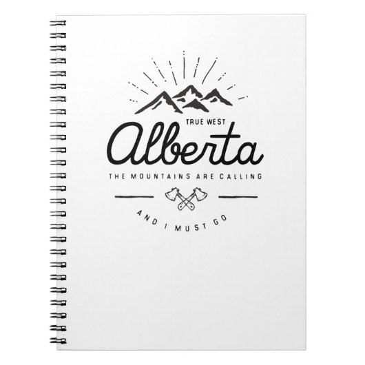 Alberta Berge rufen mich an, ich muss Monotone geh Notizblock (Vorderseite)