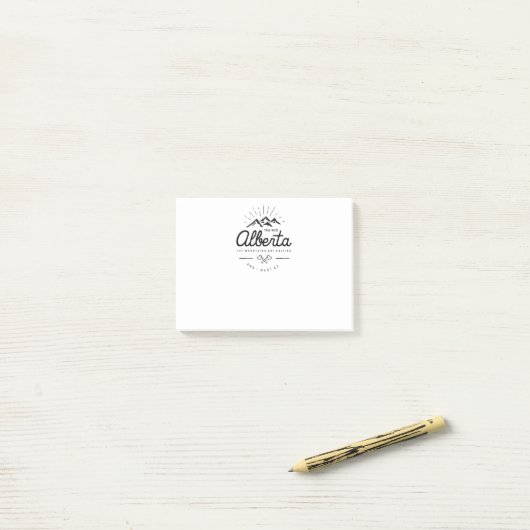 Alberta Berge rufen mich an, ich muss Monotone geh Post-it Klebezettel (Auf Schreibtisch)