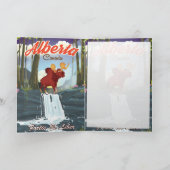 Alberta Canada Cartoon Reiseplakat Feiertagskarte (Innenseite)