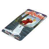 Alberta Canada Cartoon Reiseplakat Magnet (Linke Seite)