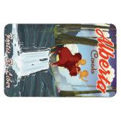 Alberta Canada Cartoon Reiseplakat Magnet (Horizontal)