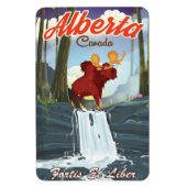 Alberta Canada Cartoon Reiseplakat Magnet (Vertikal)