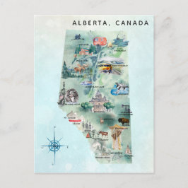 Alberta Canada Illustrierte Karte