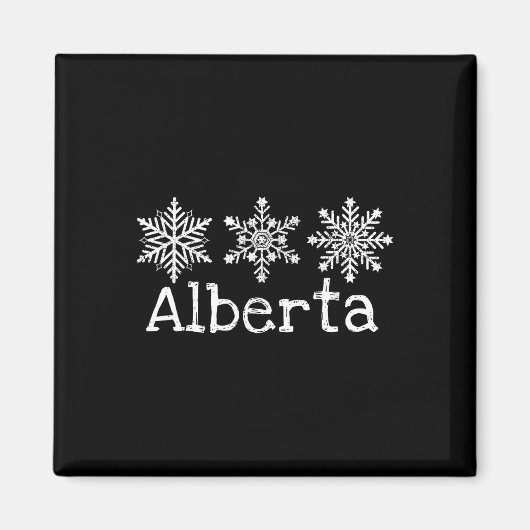Alberta Canada Ski Ski Ski Skifahren Winterschneef Magnet (Vorne)