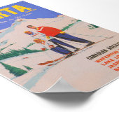 Alberta Canada Vintag Ski Poster (Ecke)