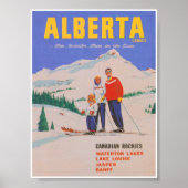 Alberta Canada Vintag Ski Poster (Vorne)