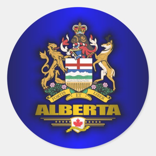 Alberta COA Runder Aufkleber (Vorderseite)