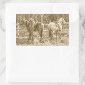 Alberta Cowboy Rechteckiger Aufkleber (Tasche)