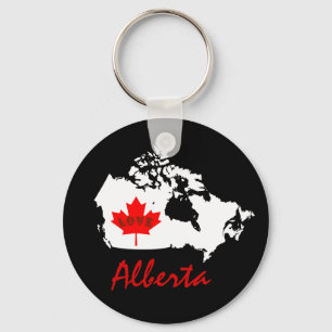 Alberta Customize Liebe Kanada Provinz Schlüsselanhänger