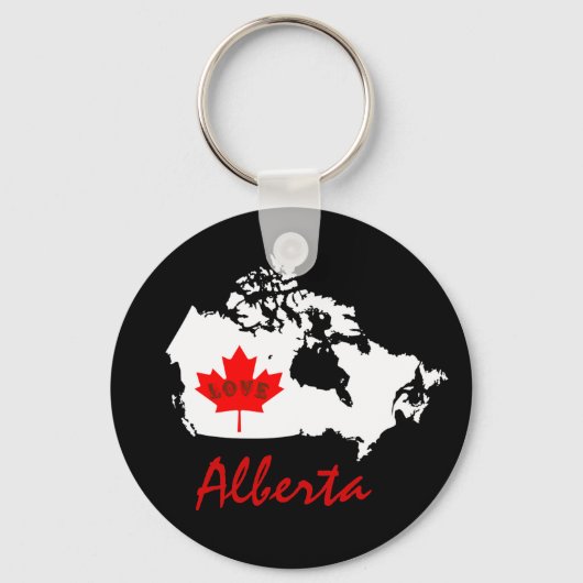 Alberta Customize Liebe Kanada Provinz Schlüsselanhänger (Vorderseite)