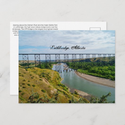 Alberta-Eisenbahnsymbol Postkarte (Vorne/Hinten)