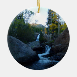 Alberta Falls bei Sonnenaufgang in den Rocky Mount Keramik Ornament