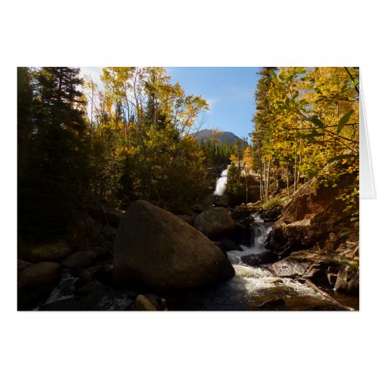 Alberta Falls im Herbst in Rocky Mountains (Vorderseite (Horizontal))