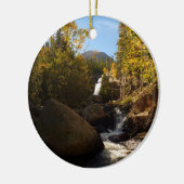 Alberta Falls im Herbst in Rocky Mountains Keramik Ornament (Links)