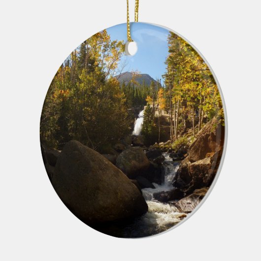 Alberta Falls im Herbst in Rocky Mountains Keramik Ornament (Links)