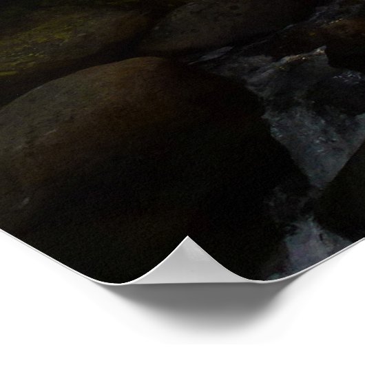 Alberta Falls im Herbst in Rocky Mountains Poster (Ecke)