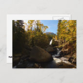 Alberta Falls im Herbst in Rocky Mountains Postkarte (Vorne/Hinten)