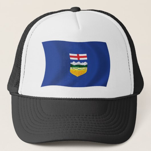 Alberta Flag Hat Truckerkappe (Vorderseite)