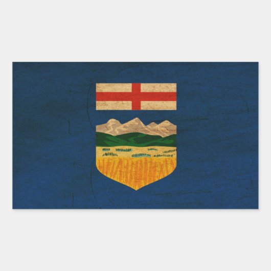 Alberta Flag Rechteckiger Aufkleber (Vorderseite)