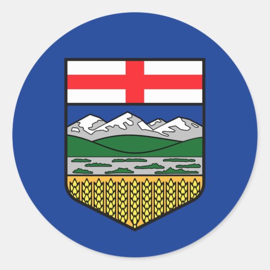 Alberta Flag Runder Aufkleber (Vorderseite)