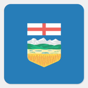 Alberta-Flagge Quadratischer Aufkleber