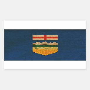 Alberta-Flagge Rechteckiger Aufkleber