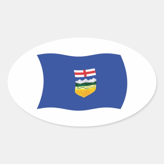 Alberta-Flaggenaufkleber Ovaler Aufkleber (Vorderseite)