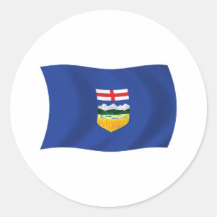 Alberta-Flaggenaufkleber Runder Aufkleber