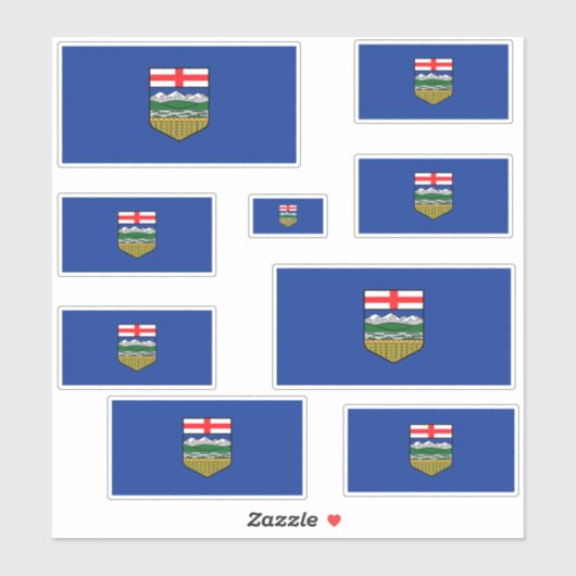 Alberta Flags Graphic Aufkleber (Blatt)