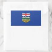 Alberta Flags Graphic Rechteckiger Aufkleber (Tasche)