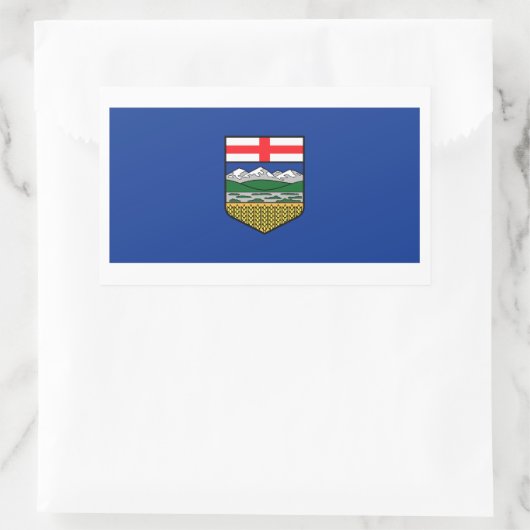 Alberta Flags Graphic Rechteckiger Aufkleber (Tasche)