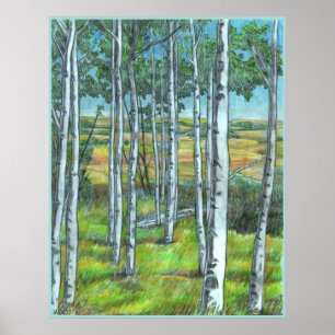 Alberta Foothills Kunst Landschaftsdruck Poster