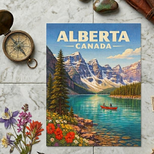 Alberta Kanada Kanadische Rocky Mountains Vintage Postkarte