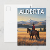 Alberta Kanada Pferdereiten Postkarte (Vorne/Hinten)