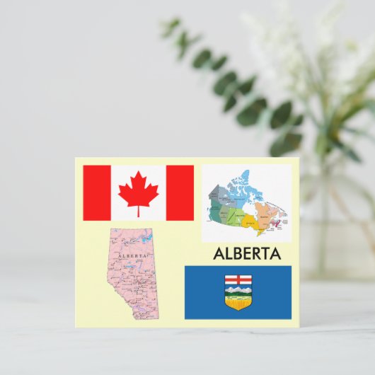 Alberta, Kanada Postkarte (Stehend Vorderseite)