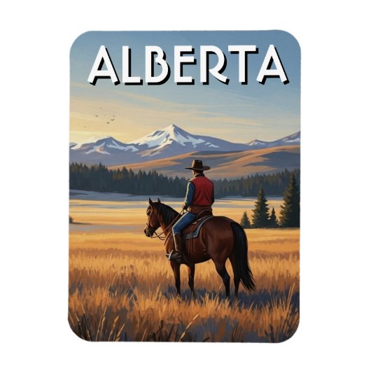 Alberta Kanada Reiten Magnet (Vertikal)