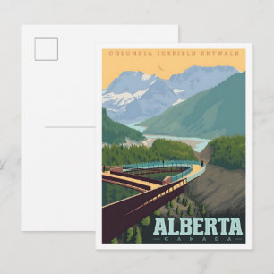 Alberta Kanada Vintage Art Reise Postkarte