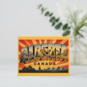 Alberta Kanada Vintage Postkarte (Stehend Vorderseite)
