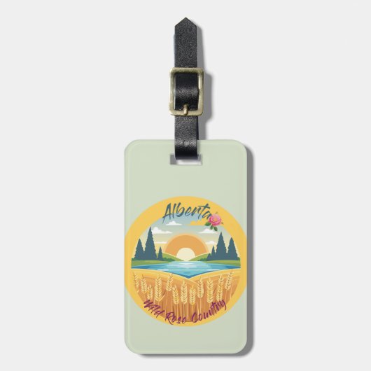 Alberta: Land der wilden Rose Gepäckanhänger (Vorderseite vertikal)