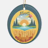 Alberta: Land der wilden Rose Keramik Ornament (Links)