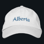 Alberta Personalisiert bestickt Baseball Cap Blue Bestickte Kappe<br><div class="desc">Alberta Name auf individualisierbaren bestickten Baseball-Cap / Baseballhut in blau,  von 369MyName. ... ... ... ...  UNSERE PERSONALISIERTEN PRODUKTE SIND ENTWICKELT,  UM DEN TEXT EINFACH ZU ÄNDERN... ... ... </div>