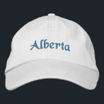 Alberta Personalisiert bestickt Baseball Cap Blue Bestickte Kappe<br><div class="desc">Alberta Name auf individualisierbaren bestickten Baseball-Cap / Baseballhut in blau,  von 369MyName. ... ... ... ...  UNSERE PERSONALISIERTEN PRODUKTE SIND ENTWICKELT,  UM DEN TEXT EINFACH ZU ÄNDERN... ... ... </div>