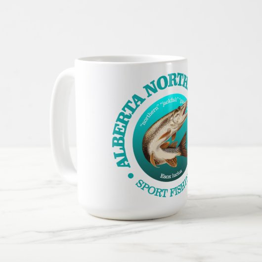 Alberta Pike Fishing Kaffeetasse (Vorderseite Links)