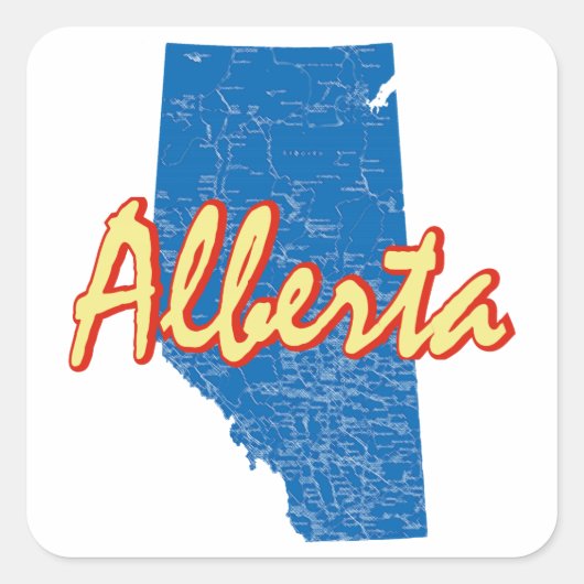 Alberta Quadratischer Aufkleber (Vorderseite)